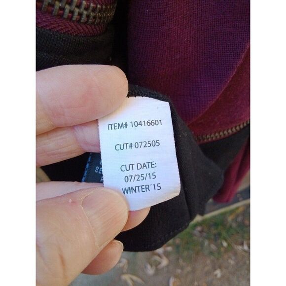 Torrid Color Block Shawl Collar Blazer Cardigan Black & Maroon Red 2X #10416601 - Picture 9 of 10